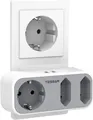 Produktbild: TESSAN Doppelstecker für Steckdose, 5 in 1 Mehrfachsteckdose mit 2 USB, Stecker