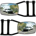 Produktbild: Wiltec - Wohnwagenspiegel 2 Stück universal Außenspiegel 2er Set für Wohnwagen und Caravan mit Gummiriemen, drehbar und zusammenklappbar