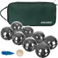 Produktbild: KRUZZEL Spielball Boule Spielset mit 8 Metallkugeln+Holzkugel &Maßband Transportkoffer