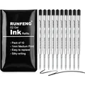Produktbild: 10 Großraum-Nachfüllungen für Kugelschreiber: Metall, G2-Format, 1,0 mm, Schwarz
