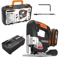 Produktbild: Worx Handkreissäge Worx Akku-Stichsäge WX543 mit Akku 20V/2,0Ah, Ladegerät und Koffer