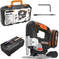 Produktbild: Worx Akku-Stichsäge WX543 mit Akku 20V/2,0Ah, Ladegerät und Koffer