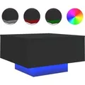Produktbild: vidaXL Couchtisch mit LED-Leuchten Schwarz 55x55x31 cm