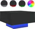 Produktbild: vidaXL Couchtisch mit LED-Leuchten Schwarz 55x55x31 cm