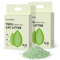 Produktbild: FUKUMARU Tofu Katzenstreu 5,4 kg - Klumpendes Katzenstreu, Geruchsbekämpfung mit grünem Teearoma, staubfrei und leicht klumpend, spülbar in der Toilette.