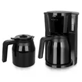 Produktbild: Emerio Kaffeemaschine mit doppelter Thermokanne – 1 L Filterkaffee – 8 Tassen – Tropf-Stopp-System – auch für Camping geeignet – CME-125050 - Schwarz