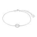 Produktbild: s.Oliver Armband 925 Sterling Silber Damen Armschmuck, mit Zirkonia synth., 17+3 cm, Silber, Infinity, Kommt in Schmuck Geschenk Box, 2032571