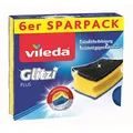 Produktbild: Vileda Glitzi Plus Topfreiniger, mit Antibac-Effekt gegen Bakterien, saugstark, 4er pack (4 x 6 Stück)