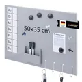 Produktbild: bremermann Magnettafel aus Metall, beschreibbar, viel Zubehör, (hellgrau)