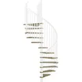 Produktbild: Minka Spindeltreppe Spiral Effect 38 - 305,5cm Geschosshöhe Eiche Weiß 140cm Durchmesser