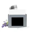 Produktbild: 2 x Besteckkorb aus Metall mit Serviettenhalter Besteckbehälter Besteckkasten