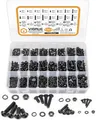 Produktbild: VIGRUE 1744 Stück Schrauben M2–M5 Set Schwarz Kohlenstoffstahl mit Schlüssel