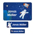 Produktbild: Striefchen® Schuletiketten mit Wunschname Motiv: Astronaut - Ideal zur Einschulung oder Schulanfang