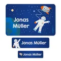 Produktbild: Striefchen® Schuletiketten mit Wunschname | Motiv: Astronaut | Einschulung