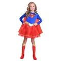Produktbild: Amscan - Kinderkostüm Supergirl, Kleid, Umhang, Beinstulpen, Superheldin, DC Super Heroes, Motto-Party, Karneval, 110