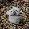 Produktbild: Troll Schnapsnase Kobold Steinfigur 18 cm 3 kg Grau Weißbeton frostsicher