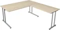 Produktbild: KERKMANN Schreibtisch Schreibtisch start up Fuß silber BxT 160x180cm ahorn