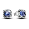 Produktbild: Pandora Paar Ohrstecker Ohrringe Damen Blauer Strahlenkranz Zirkonia Silber 293551C01
