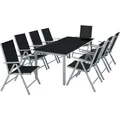 Produktbild: tectake® Aluminium Sitzgruppe 8+1 - Silber