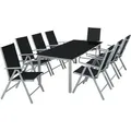 Produktbild: tectake Aluminium, Silber, Kunststoff, Gartenmöbel, Gartenmöbel-Sets