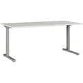 Produktbild: Germania Schreibtisch, Grau, Silber, Metall, Holzwerkstoff, rechteckig, C-Form, 180x70x80 cm, höhenverstellbar, Arbeitszimmer, Schreibtische, Bürotische
