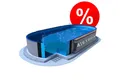 Produktbild: Poolomio Pool Stahlwandpool Oval Ibiza 416 x 800 x 120 cm (Set)
