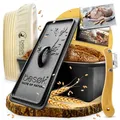 Produktbild: besok Brotbackform mit Deckel, Gärkorb & Teigmesser - Gusseisen Backform Brot backen Zubehör - Kastenform Brot, Toastbrot Backform, Kasten Brotform, Auflaufform, Kastenform, Brotform eckig
