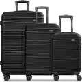Produktbild: REDOLZ Essentials 16 Trolley-Set 3-teilig Black schwarz 55cm