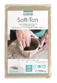 Produktbild: Soft-Ton weiß 1000g Tonmasse Softton töpfern modellieren 1kg Modelliermasse NEU