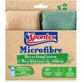 Produktbild: SPONTEX 19700158, Microfibre Recyclingfasern x2 Mikrofasertuch (Hergestellt aus recycelten PET-Flaschen)