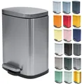 Produktbild: Kollektion Akira Abfalleimer mit Pedal 215 x 175 x 30 cm 5 Liter Stahl matt v...