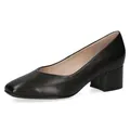 Produktbild: CAPRICE Damen Pumps aus Leder Kleiner Absatz, Schwarz (Black Nappa), 40 EU