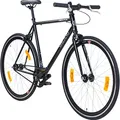 Produktbild: Galano Fahrrad Singlespeed Retro Citybike Fixie Bike 700C 28 Zoll Blade RH 56 cm Farbe:schwarz/schwarz für 170-185 cm