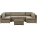 Produktbild: Beliani Lounge Set BELVEDERE Braun 140x280x63