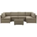 Produktbild: Beliani Lounge, Braun, Kunststoff, 6-Sitzer, Loungemöbel, Gartenlounge-Sets