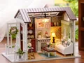 Produktbild: LA CUTE Puppenhaus Kinderzimmer-Puppenhaus Set: Holzhaus mit Möbeln und LED-Beleuchtung, (DIY Puppenhaus Zimmer zum Selbstaufbauen mit Möbel und Beleuchtung, Perfektes Kinderzimmer-Set für kreatives Spielen und Lernen), Realistische LED-Beleuchtung, hochwertige Möbel, einfache Montage