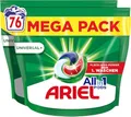 Produktbild: Ariel Allin1 PODS, Flüssigwaschmittel-Kapseln Universal+ 76 Waschladungen, Wirken Selbst Bei 7 Tage Alten, Eingetrockneten Flecken in Kaltem Wasser