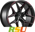 Produktbild: Barracuda Razzer mattblack red PureSports gefräst 9.5x21