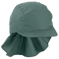 Produktbild: Sterntaler® Beanie Sterntaler® Schirmmütze mit Nackenschutz Basic 50+ (1-St) Kindermütze mit Schirm aus UV-Popeline unifarben grün 55 cm