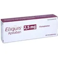 Produktbild: Eliquis 2,5 mg Filmtabletten 20 St