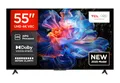 Produktbild: TCL 55V6C 55 Zoll Direct LED TV, 4K HDR Fernseher, Smart TV mithilfe von Google TV (Dolby Audio, Motion Clarity, Kompatibel mit Google Assistant & Alexa)