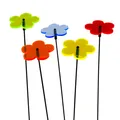 Produktbild: 5 Stück SUNPLAY Sonnenfänger Ø5cm Suncatcher Gartenstecker Blumen FARBMIX