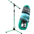 Produktbild: keepdrum MS106 GR Mikrofonständer Grün + 6m XLR Kabel Grün