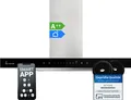Produktbild: KKT KOLBE Dunstabzugshaube 60 cm | Wandhaube | Umluft | Abluft | Edelstahl | schwarzes Glas | WLAN | Nachlaufautomatik | SensorTouch Bedienung | FLAT6006ED
