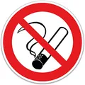 Produktbild: 15 Stück Rauchen verboten Aufkleber Ø 7cm Sticker mit UV Schutz Warnzeichen für Außen-und Innenbereich Rauchverbot Schild