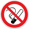 Produktbild: 15 Stück Rauchen verboten Aufkleber Ø 7cm Sticker mit UV Schutz Warnzeichen f...