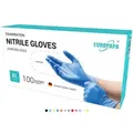 Produktbild: EUROPAPA Nitril-Handschuhe Medical Einmalhandschuhe Untersuchungshandschuhe (200, puderfrei ohne Latex, Gummihandschuhe, EN455 EN374) unsteril latexfrei disposible gloves blau|orange XL
