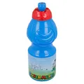 Produktbild: Stor Originalflasche für Kinder mit Super Mario-Grafik 400 ml, BPA-frei, mit Tropfverschluss, rutschfestem Band und ergonomischer Form.