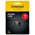 Produktbild: kQ Intenso 16GB USB Stick Micro Line mini USB flash drive 16 GB Speicher schwarz