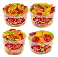 Produktbild: 4 Dosen (3x 1200g, 1x 1250g) Red Band Fruchtgummi Mix 4,85Kg Smile, Schuhe, Schnuller und Hechte